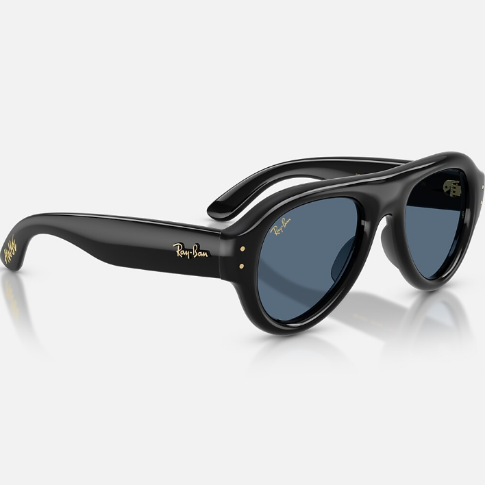 Ray Ban Men Pilot Frame Vanta Black Sunglasses
