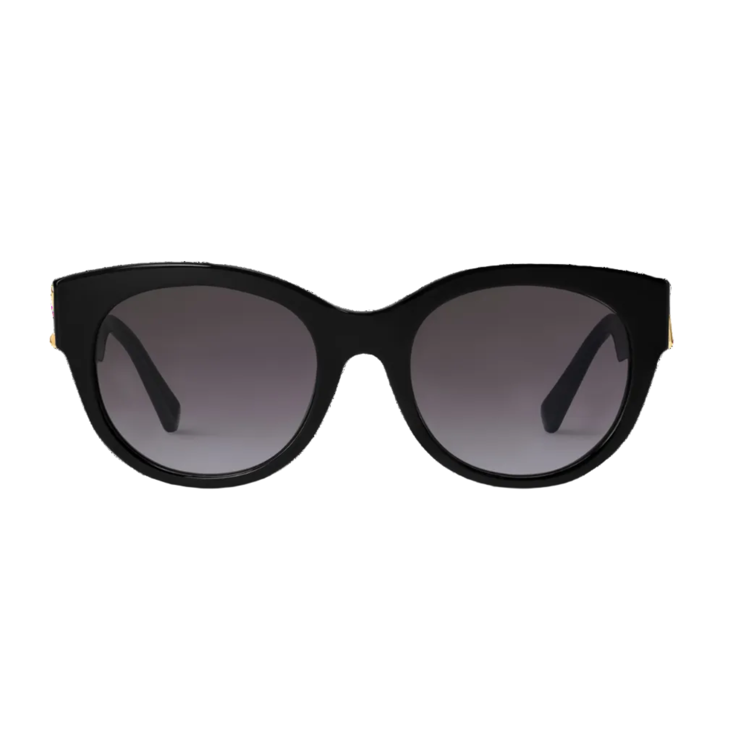 Louis Vuitton Women Round Frame Jet Black Sunglasses