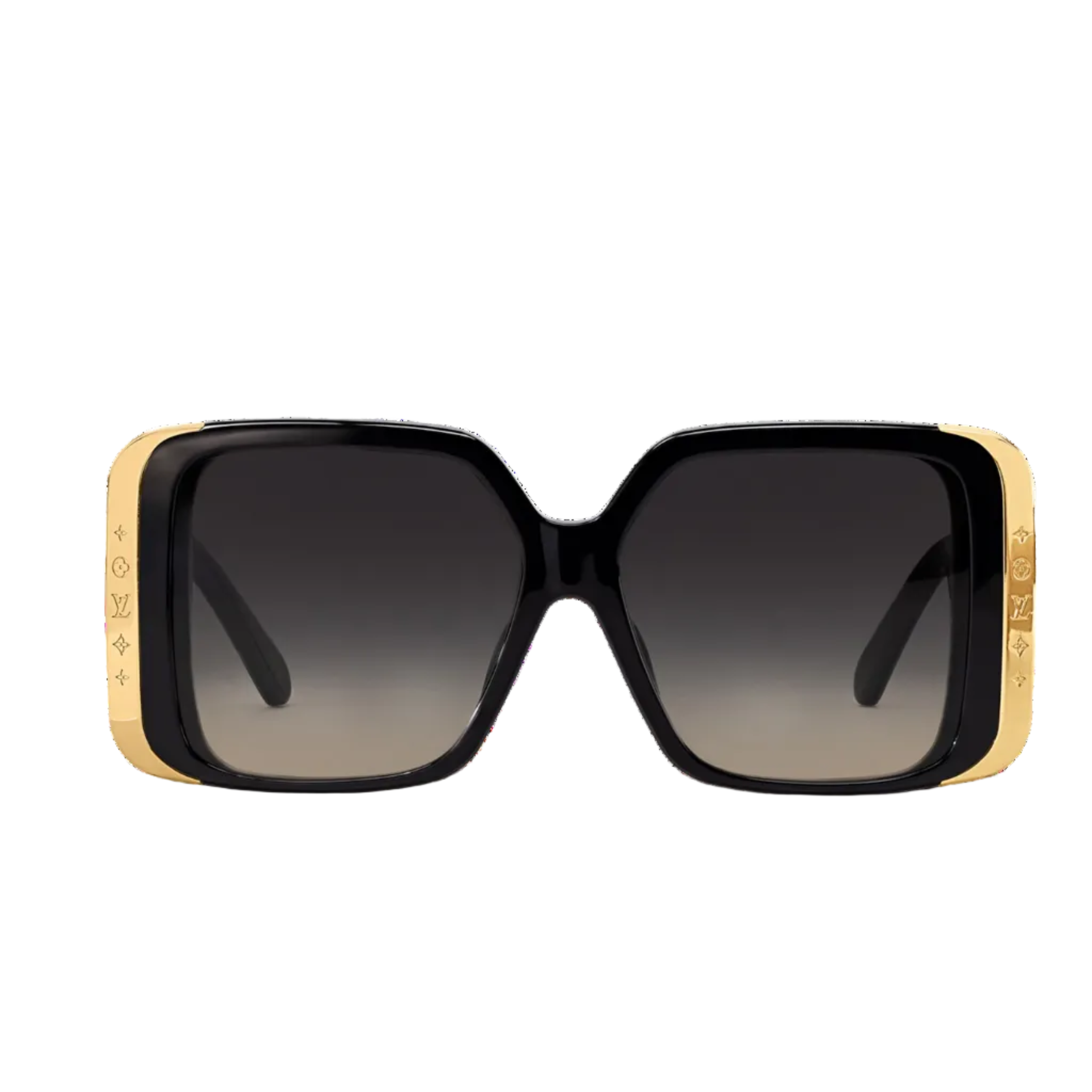 Louis Vuitton Women Square Frame Carbon Black Sunglasses