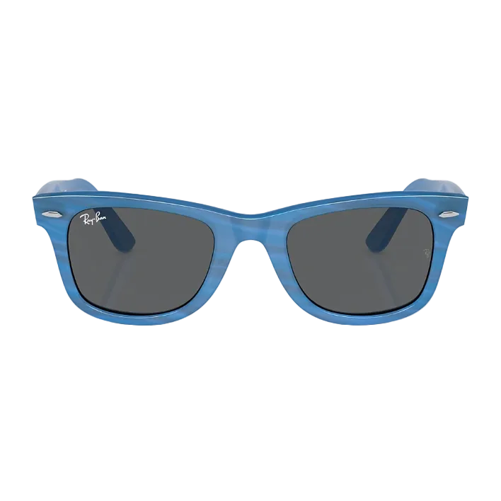 Ray Ban Men Square Frame Blue Sunglasses