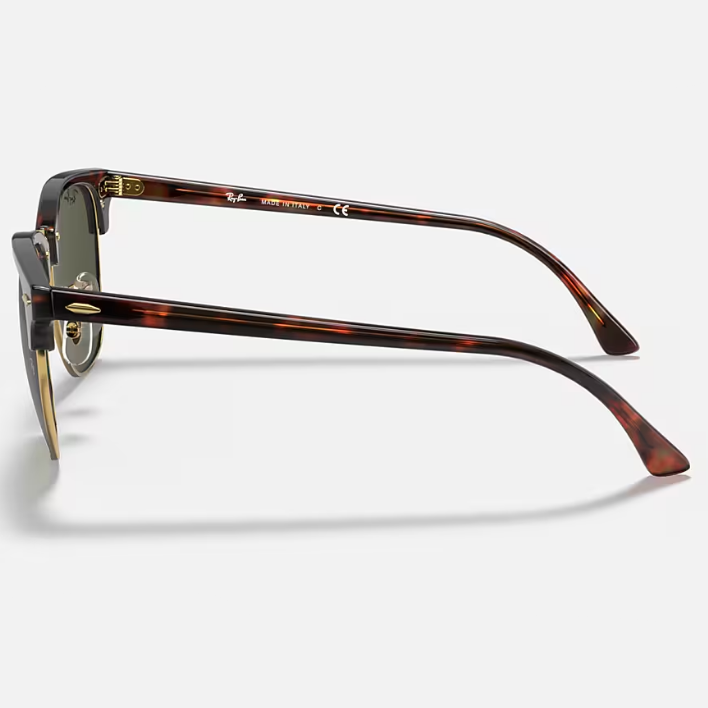 Ray Ban Men Square Frame Polished Tortoise Sunglasses