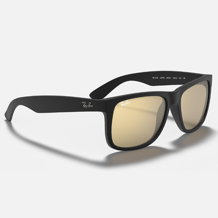 Ray Ban Men Pillow Frame Matte Rubber Black Sunglasses