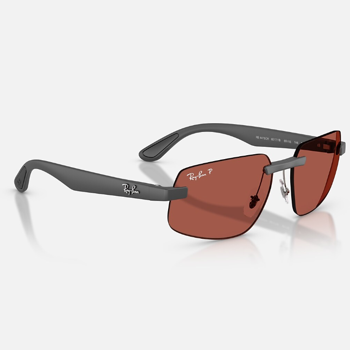 Ray Ban Women Irregular Frame Matte Sand Grey Sunglasses