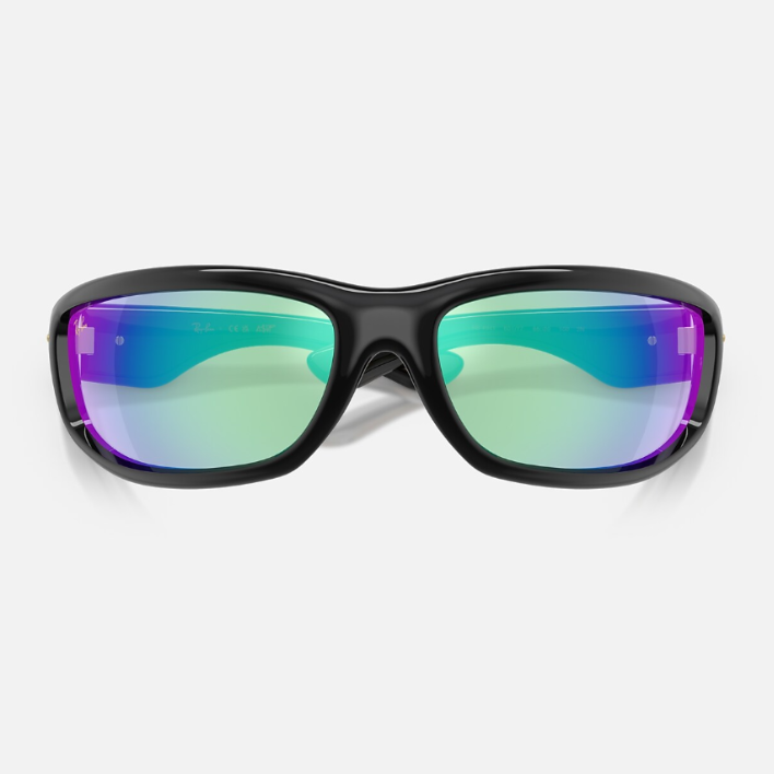 Ray Ban Men Square Frame Black Olive Sunglasses