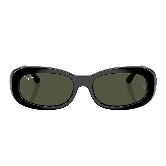 Ray Ban Men Oval Frame Ultra Black Sunglasses