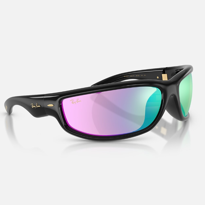 Ray Ban Men Square Frame Black Olive Sunglasses