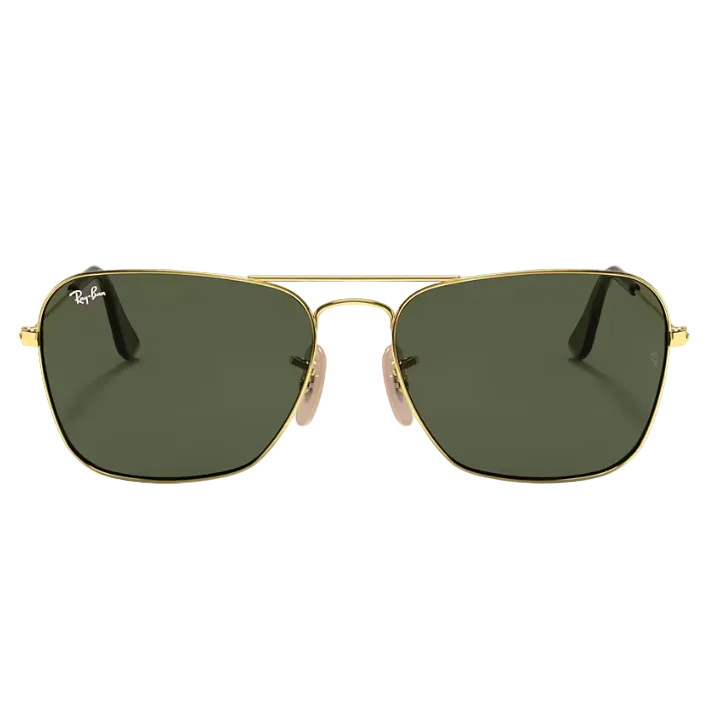 Ray Ban Men  Square Frame Royal Gold Sunglasses