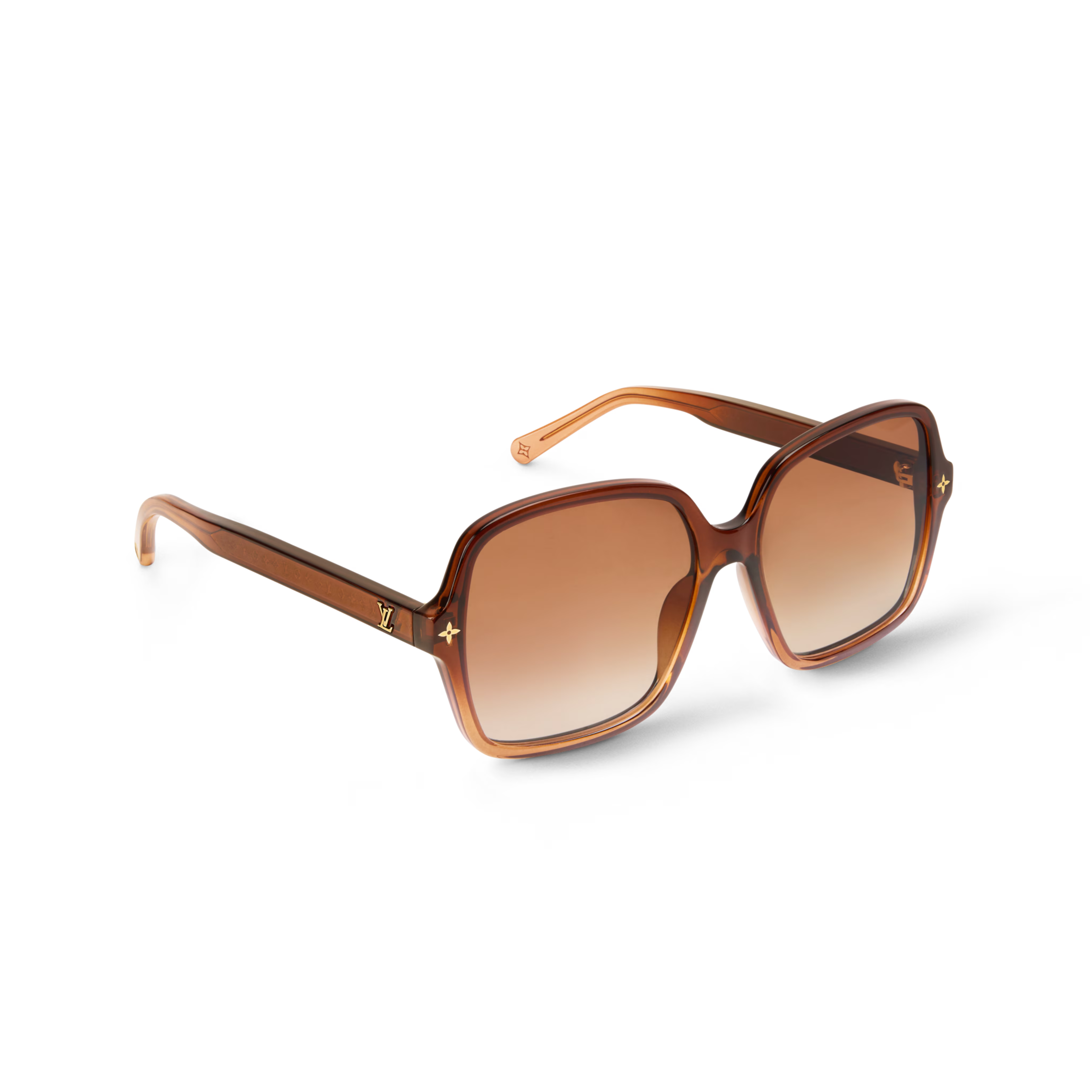 Louis Vuitton Women Square Frame Dark Brown Sunglasses