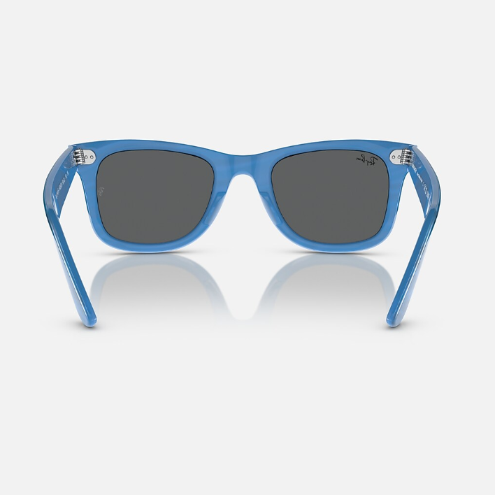 Ray Ban Men Square Frame Blue Sunglasses