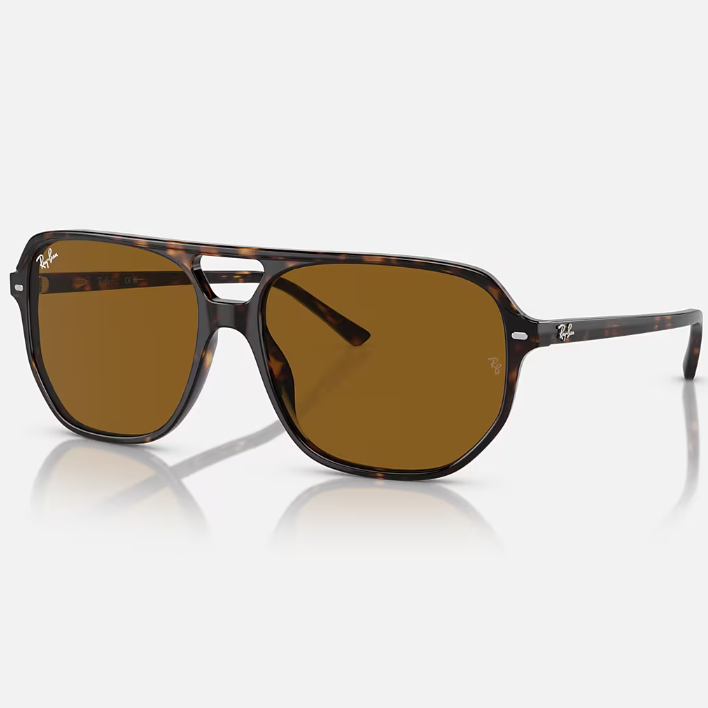 Ray Ban Men Irregular Frame Dark Chocolate Sunglasses