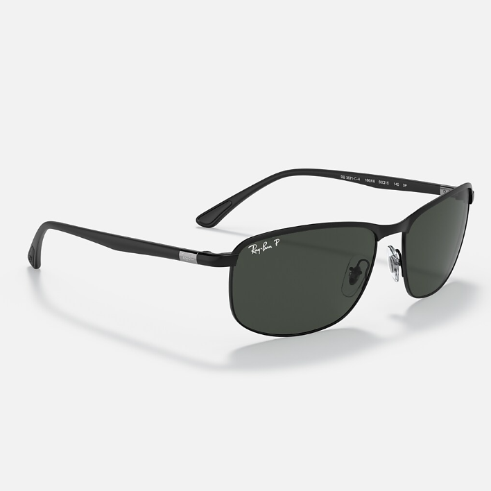 Ray Ban Men Pillow Frame Rustic Black Sunglasses