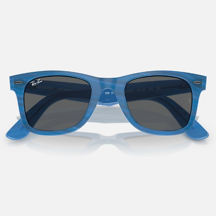 Ray Ban Men Square Frame Blue Sunglasses