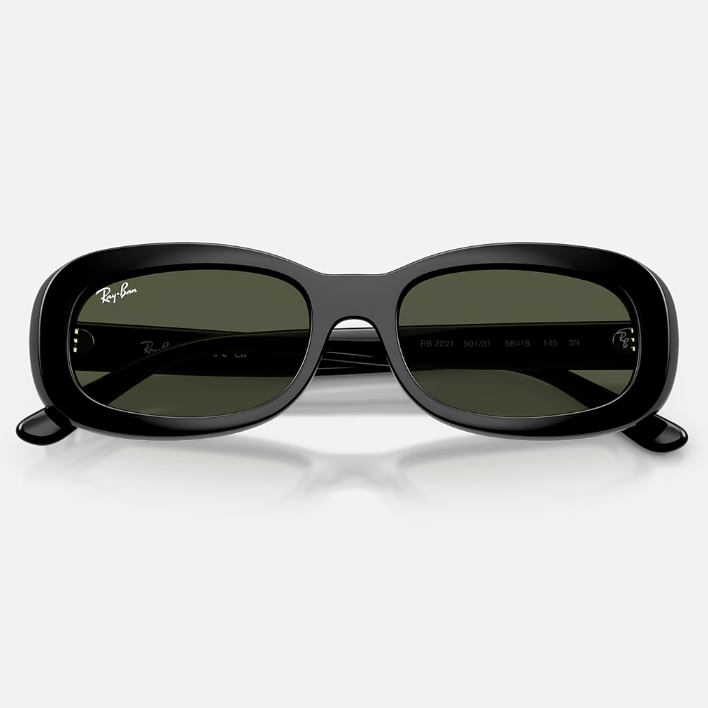 Ray Ban Men Oval Frame Ultra Black Sunglasses