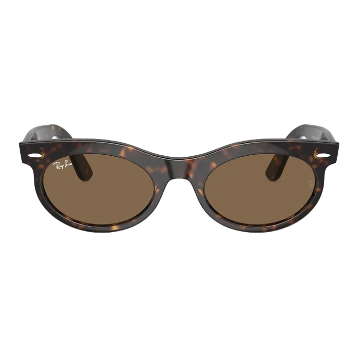 Ray Ban Men Oval Frame Dark Mocha Sunglasses