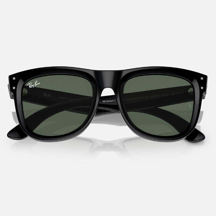 Ray Ban Men Square Frame Raven Black Sunglasses