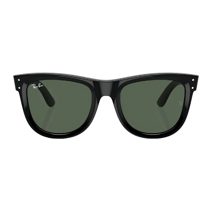 Ray Ban Men Square Frame Washed Black Sunglasses