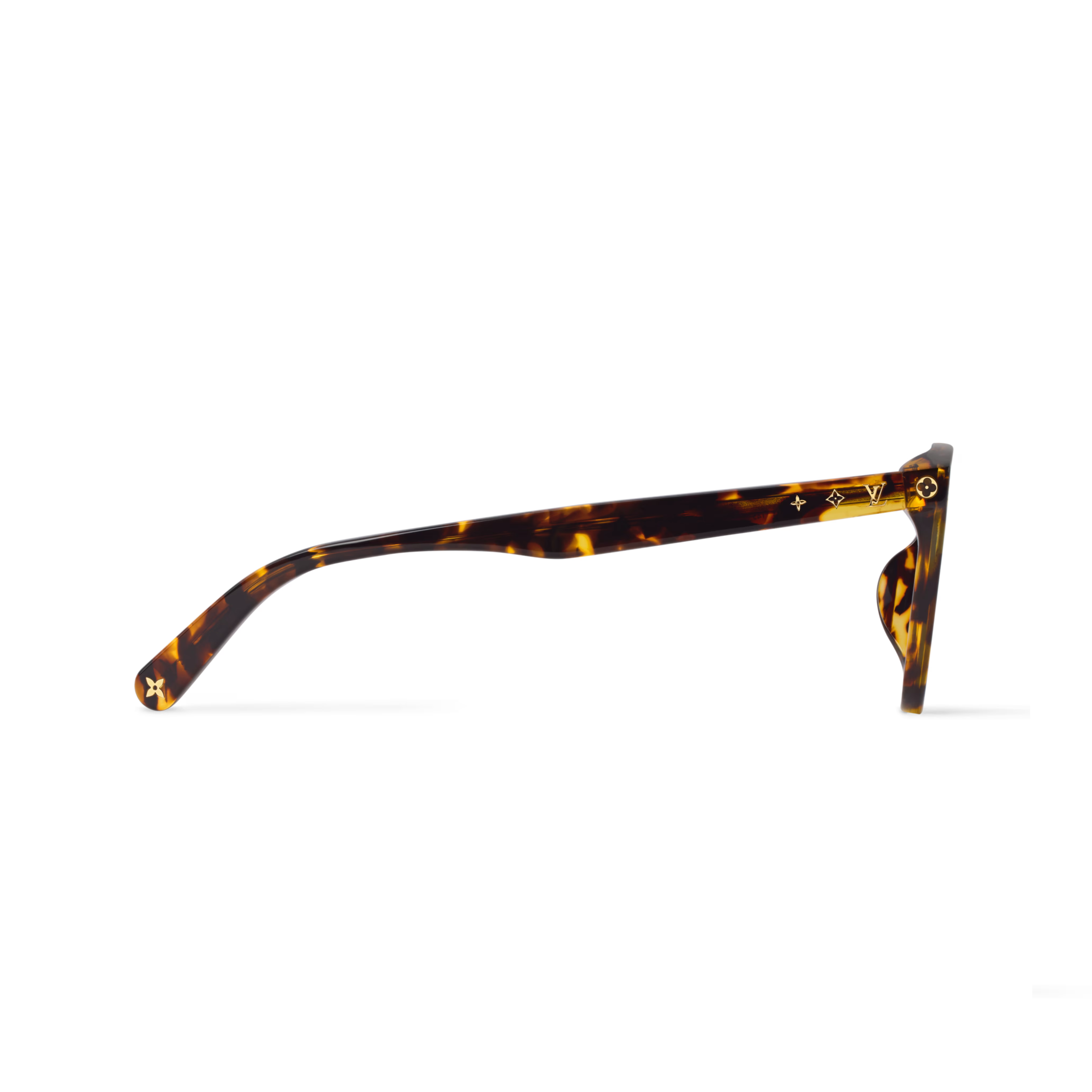 Louis Vuitton Women Rectangle Frame Brown Tortoise Sunglasses