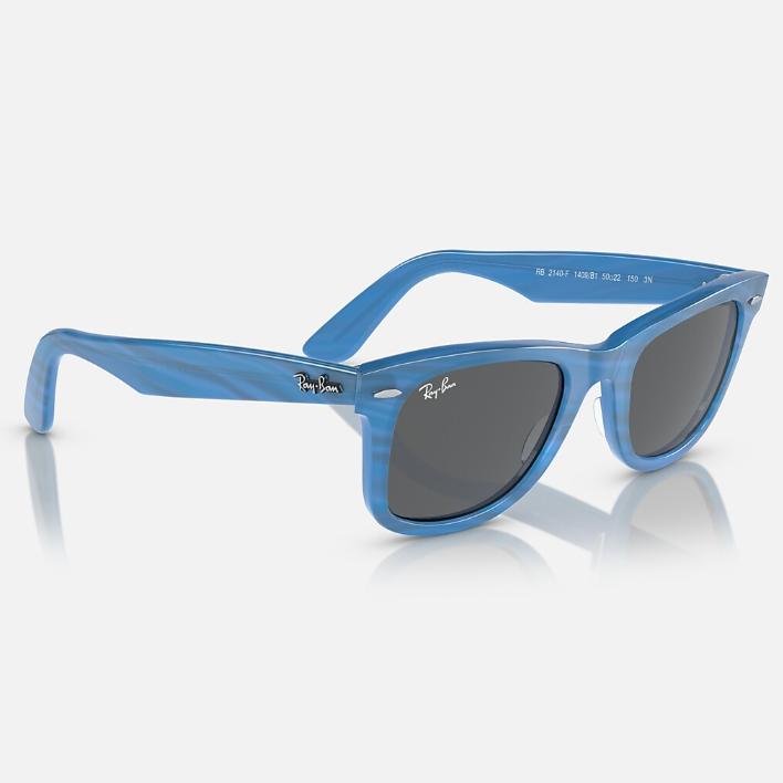 Ray Ban Men Square Frame Blue Sunglasses