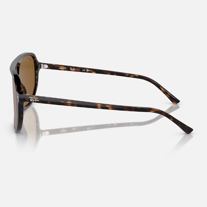 Ray Ban Men Irregular Frame Dark Chocolate Sunglasses