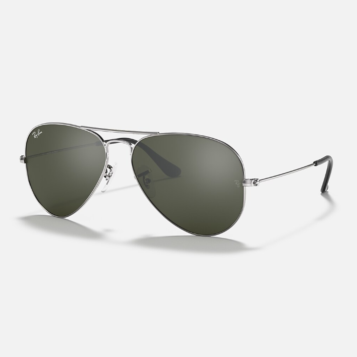 Ray Ban Men Pilot Frame Steel Silver Sunglasses
