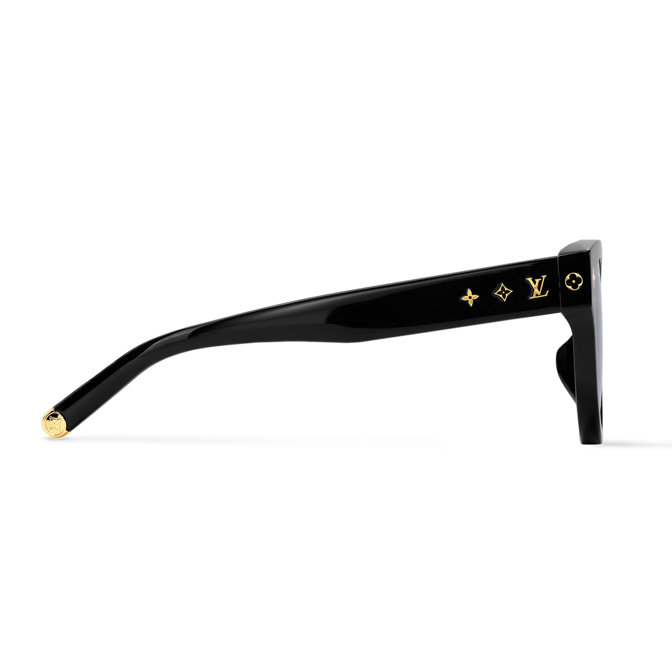 Louis Vuitton Women Round Frame Ash Black Sunglasses
