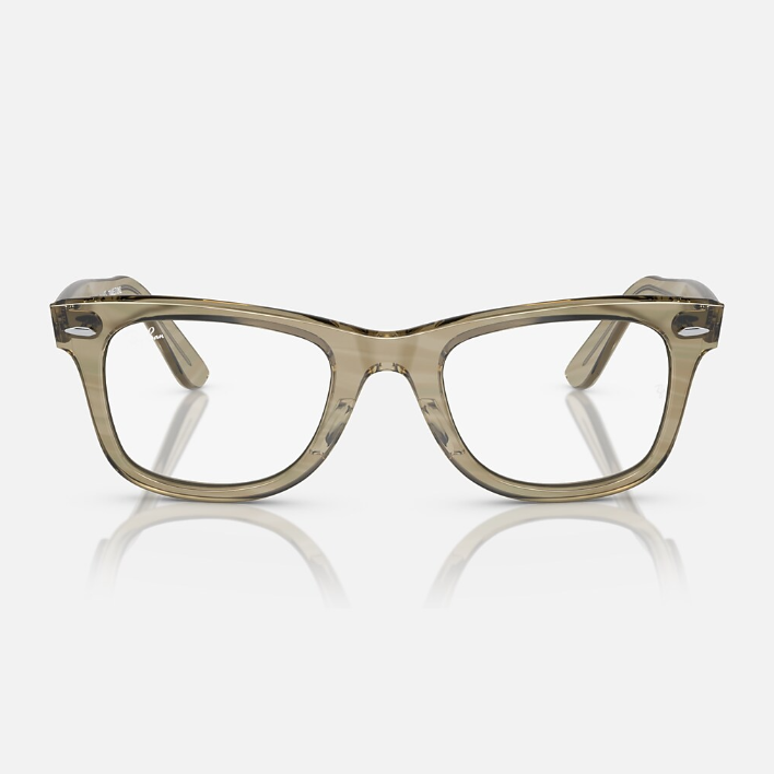 Ray Ban Women Square Frame Polished Photo Striped Grey Sunglasses