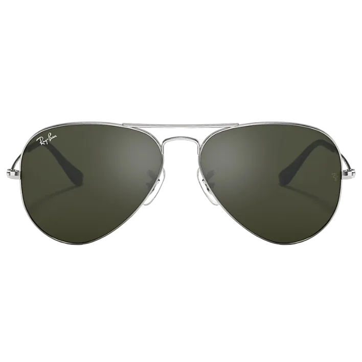 Ray Ban Men Pilot Frame Steel Silver Sunglasses