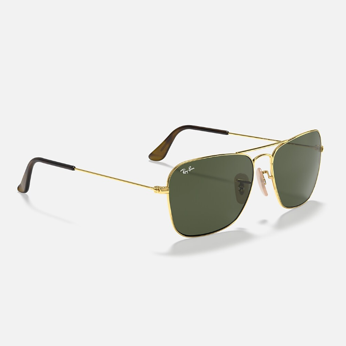 Ray Ban Men  Square Frame Royal Gold Sunglasses