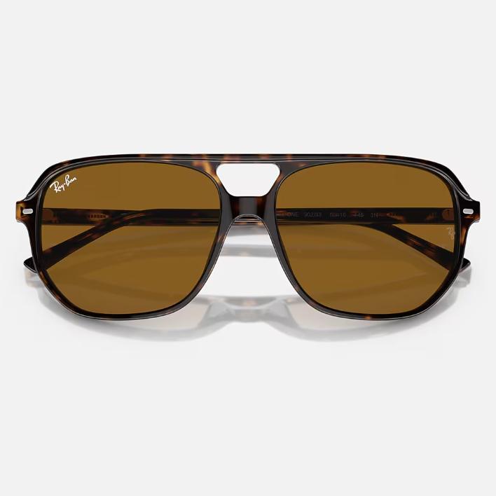Ray Ban Men Irregular Frame Dark Chocolate Sunglasses