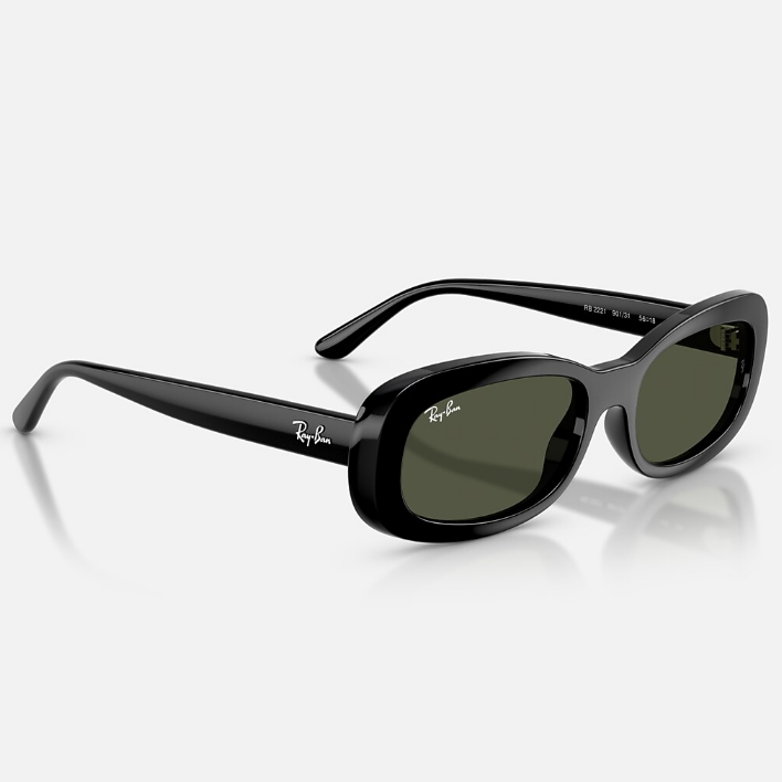 Ray Ban Men Oval Frame Ultra Black Sunglasses