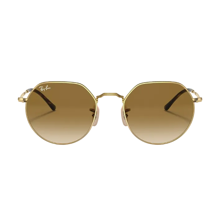 Ray Ban Men Irregular Frame Classic Gold Sunglasses