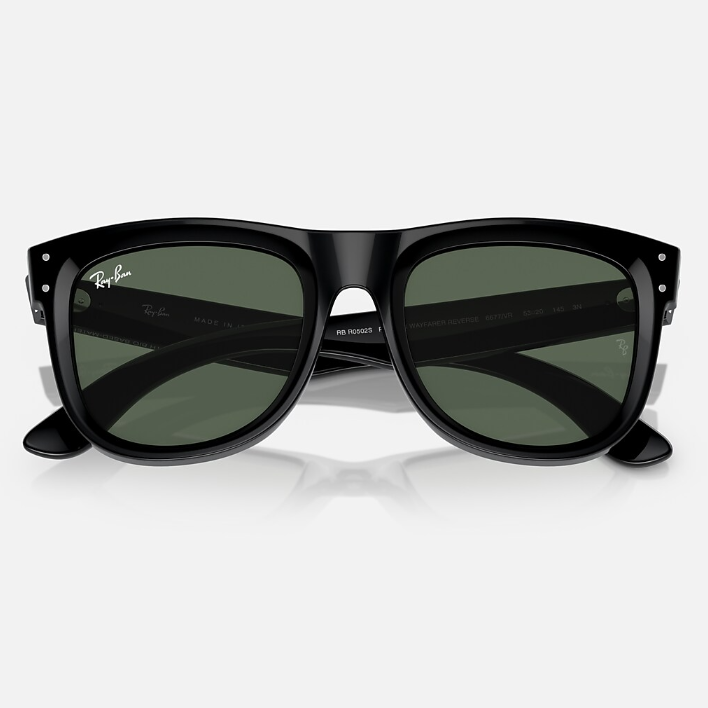 Ray Ban Men Square Frame Washed Black Sunglasses