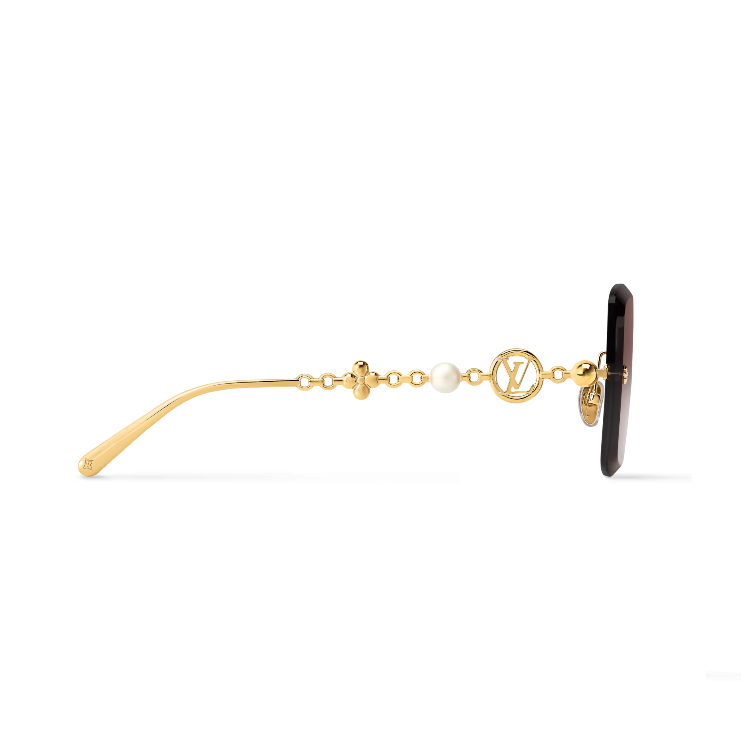Louis Vuitton Women Square Frame Deep Gold Sunglasses
