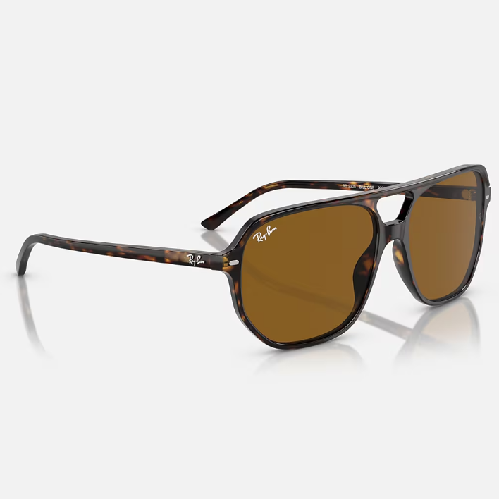Ray Ban Men Irregular Frame Dark Chocolate Sunglasses