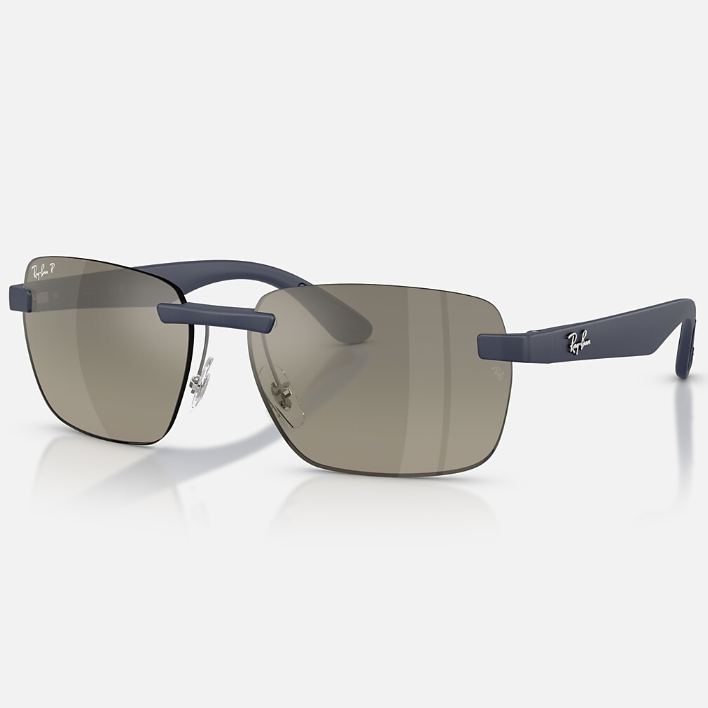 Ray Ban Women Irregular Frame Sand Dark Blue Sunglasses
