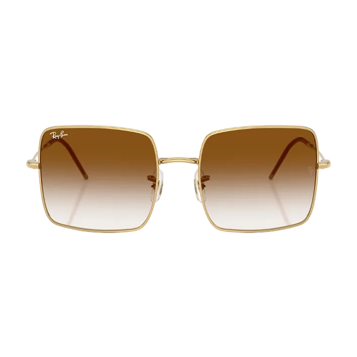Ray Ban Men Square Frame Copper Gold Sunglasses