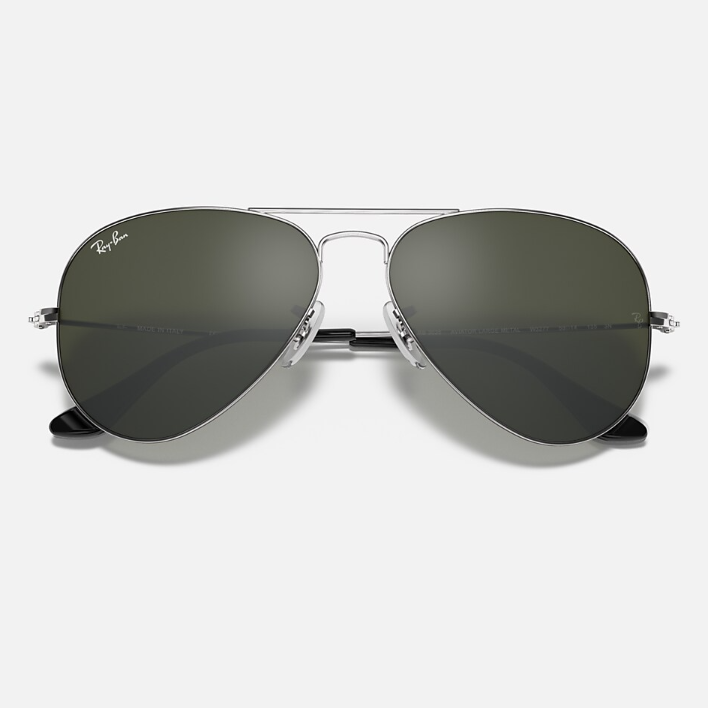 Ray Ban Men Pilot Frame Steel Silver Sunglasses