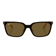 Ray Ban Women Square Frame Polished Silver Sunglasses