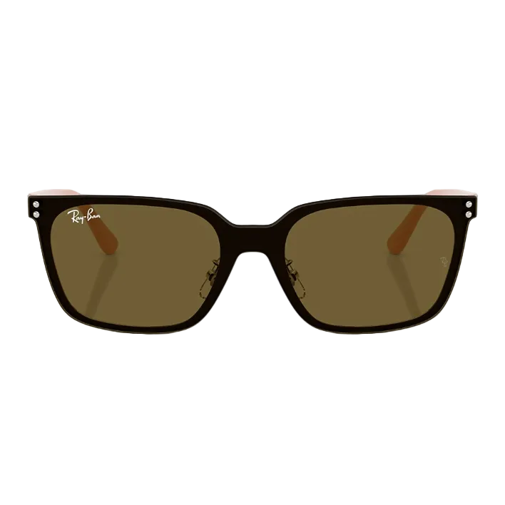 Ray Ban Women Square Frame Polished Silver Sunglasses