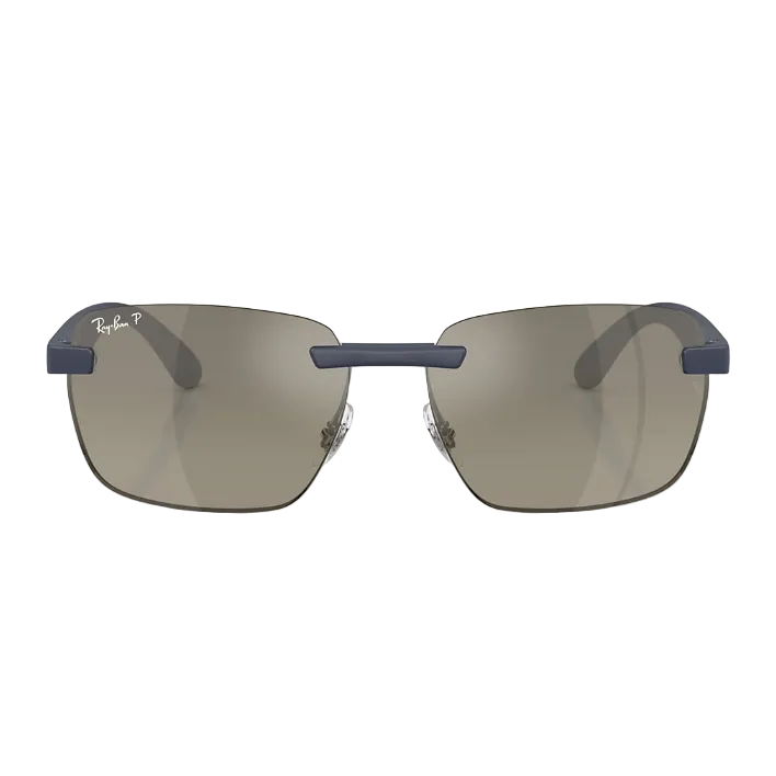 Ray Ban Women Irregular Frame Sand Dark Blue Sunglasses