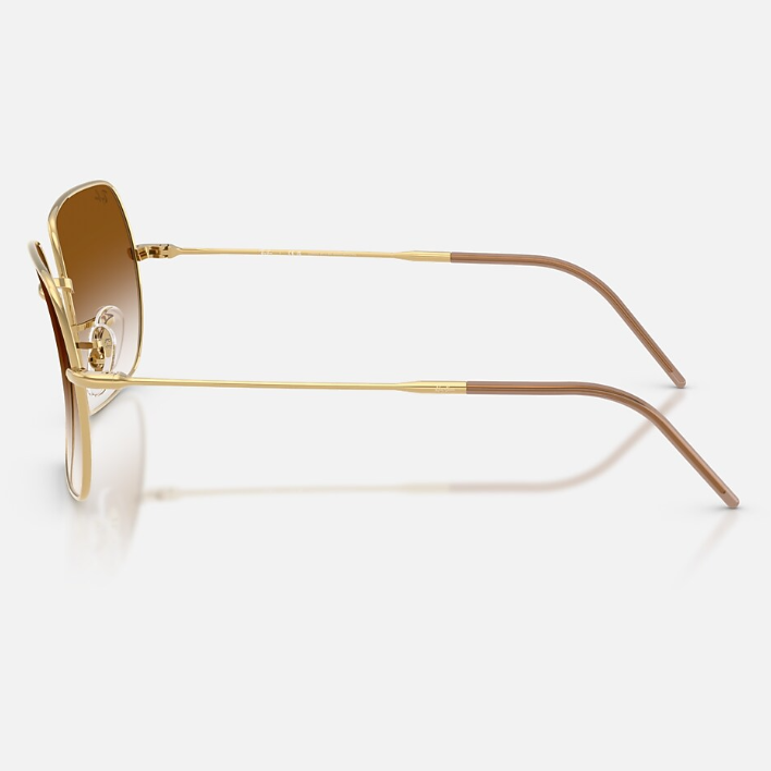 Ray Ban Men Square Frame Copper Gold Sunglasses