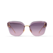 Louis Vuitton Women Cat Eye Frame Soft Gold Sunglasses