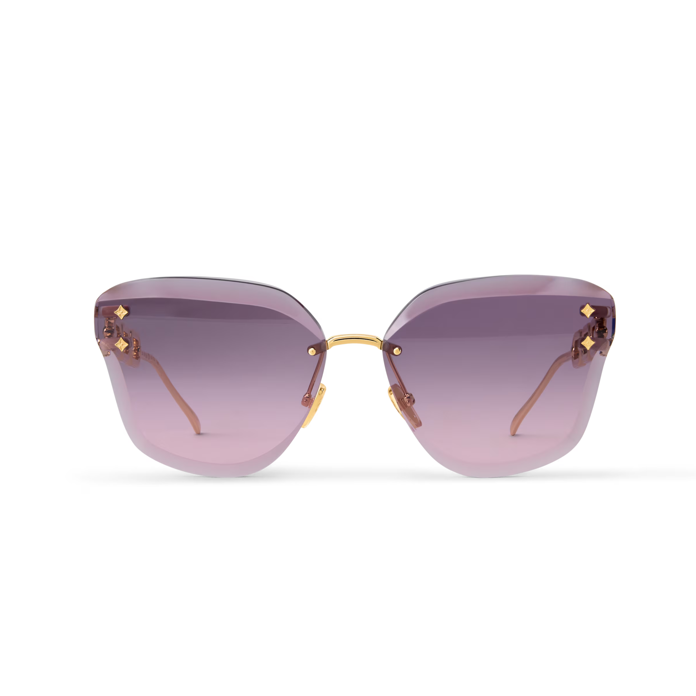 Louis Vuitton Women Cat Eye Frame Soft Gold Sunglasses