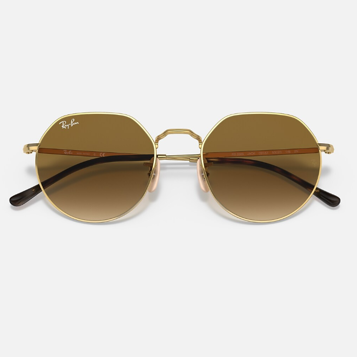 Ray Ban Men Irregular Frame Classic Gold Sunglasses
