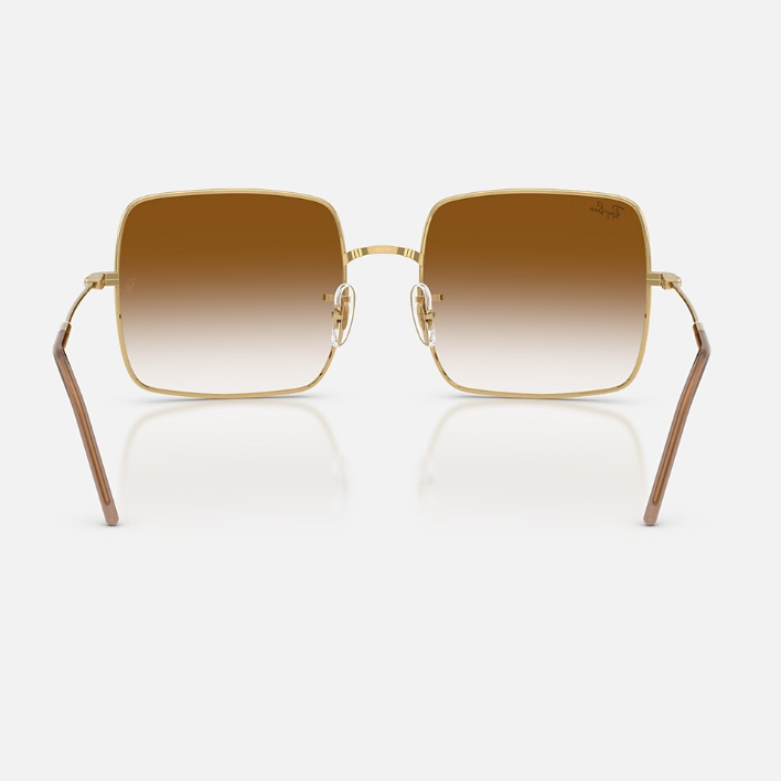 Ray Ban Men Square Frame Copper Gold Sunglasses