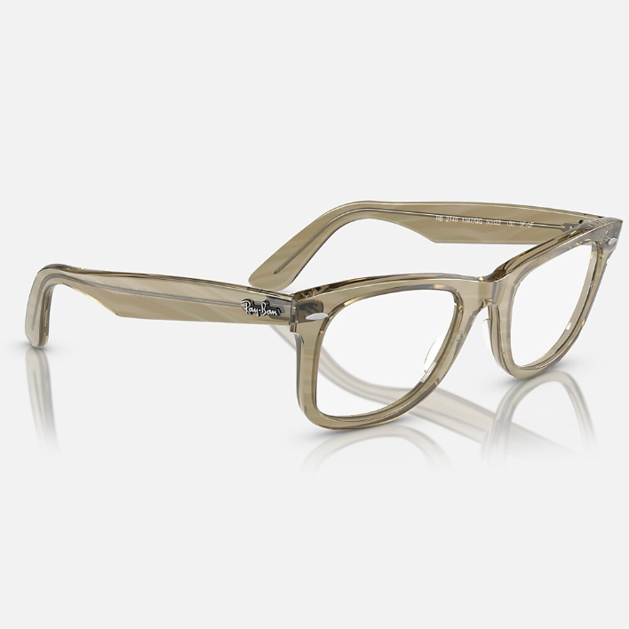 Ray Ban Women Square Frame Polished Photo Striped Grey Sunglasses