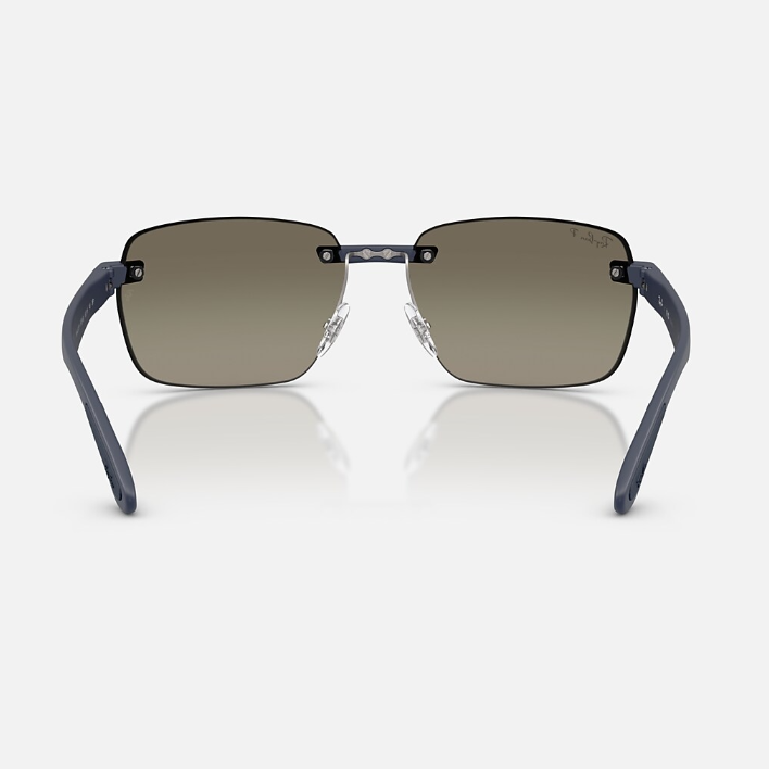 Ray Ban Women Irregular Frame Sand Dark Blue Sunglasses