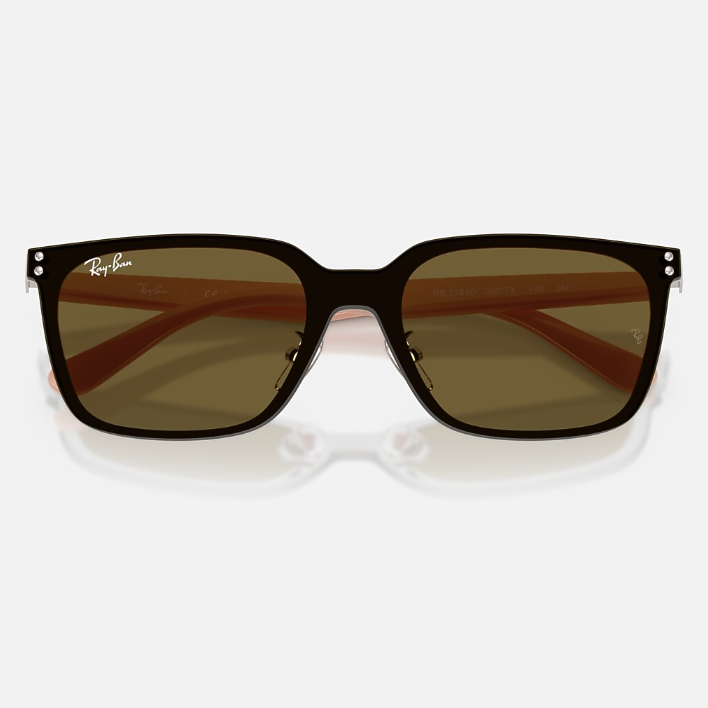 Ray Ban Women Square Frame Polished Silver Sunglasses