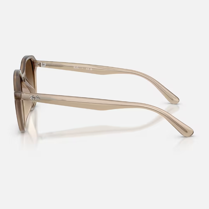 Ray Ban Women Square Frame Polished Turtledove Sunglasses