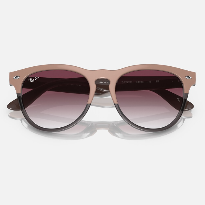 Ray Ban Men Phantos Frame Polished Beige Sunglasses